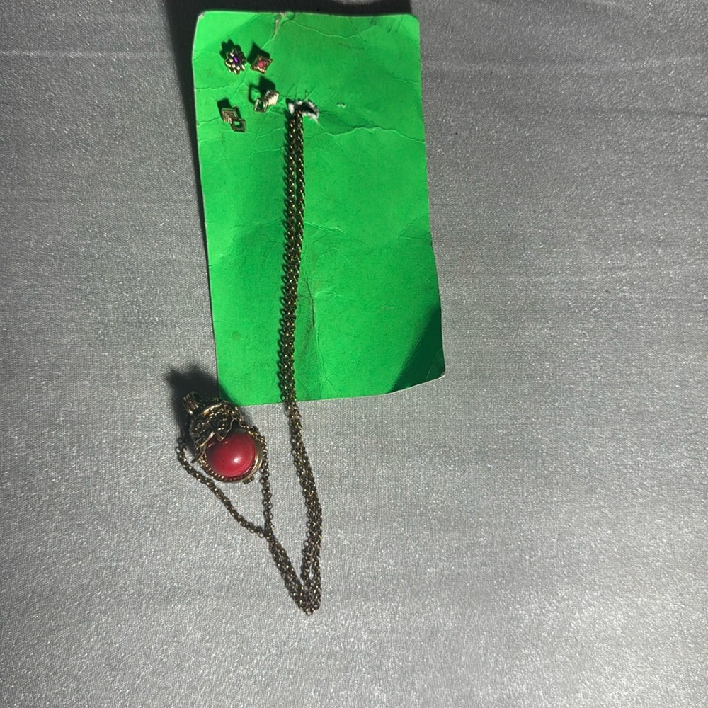 Elephant Necklace With Earrings